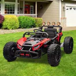 GARVEE - 24V Kids Eletric UTV with Remote Control,Battery Powered Ride On Toys with Big Wheel,4 Shock Absorbers