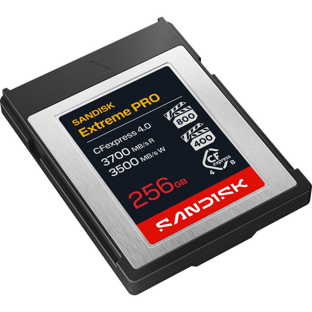 SANDISK PRO Extreme 4.0  
CFexpress 4.0  
800 MB/s R  
3700 MB/s W  
3500 MB/s  
256GB