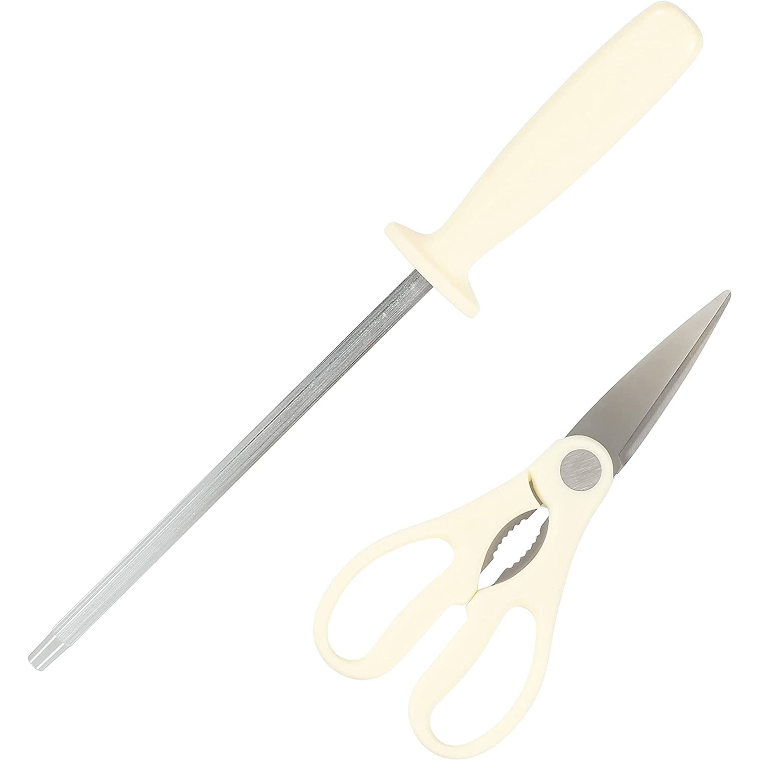 Alt View 3. Oster - Oster Evansville 14 Piece Stainless Steel Blade Cutlery Set in White - White.