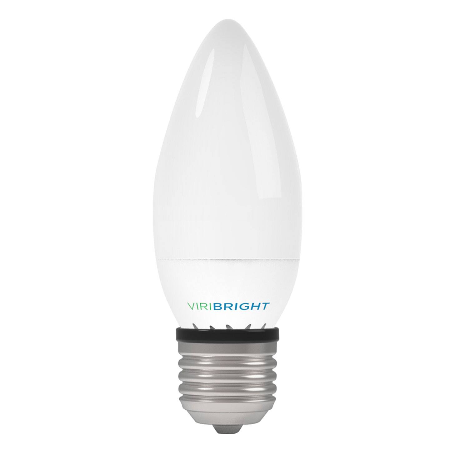 Angle. VIRIBRIGHT - Viribright® B11 LED Candelabra Bulb, E26, Frosted, Daylight 6000K (6 Pack) - 6000.
