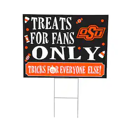 Evergreen Enterprises - Oklahoma State Cowboys 18" x 24" Halloween Treats Outdoor Yard Sign - Multicolor