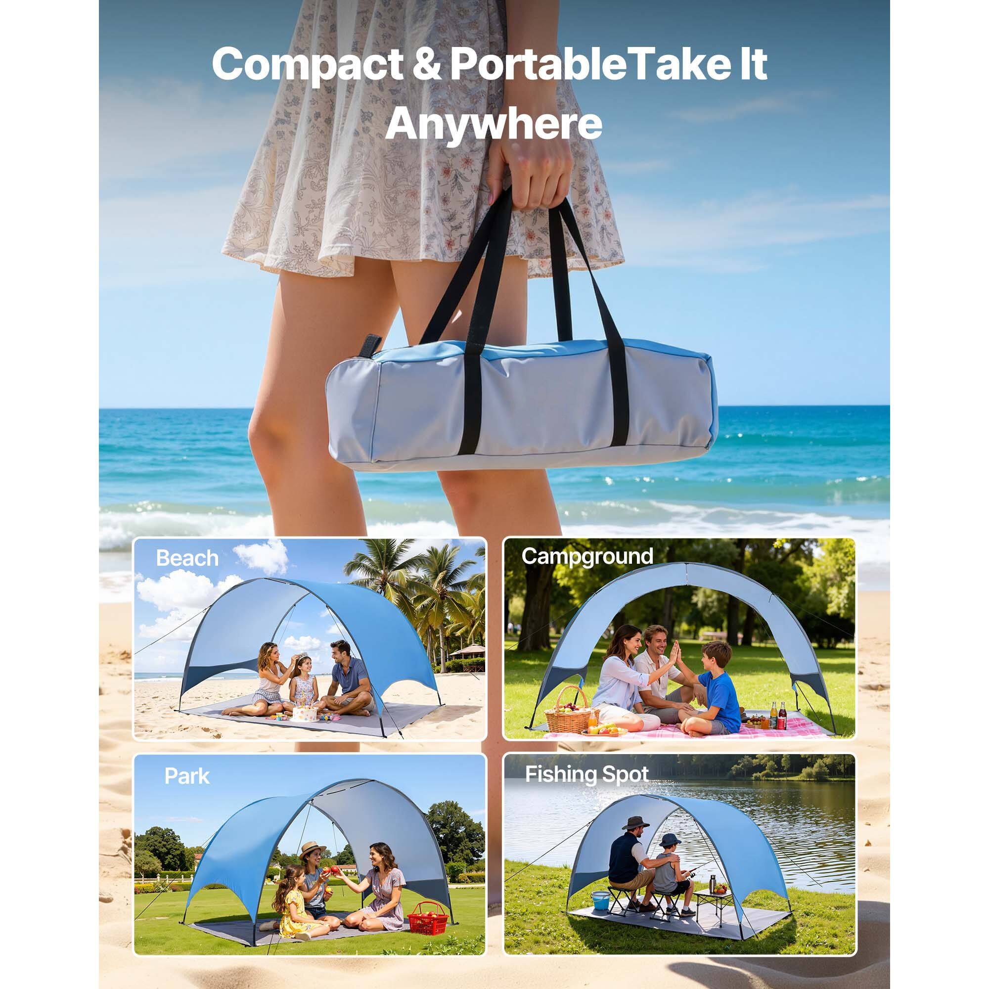 Compact & Portable  
Take It Anywhere  

Beach  
Campground  
Park  
Fishing Spot