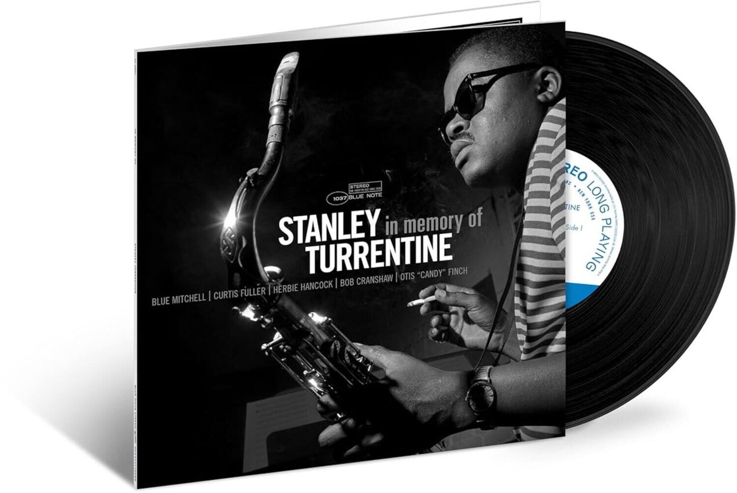 STEREO BLUE NOTE 1037  
STANLEY in memory of TURRENTINE  
OTIS "CANDY" FINCH | CRANSHAW | HANCOCK | BOB FILLER | HERBIE MITCHELL | CURTIS BLUE  

Side I  
PLAYING