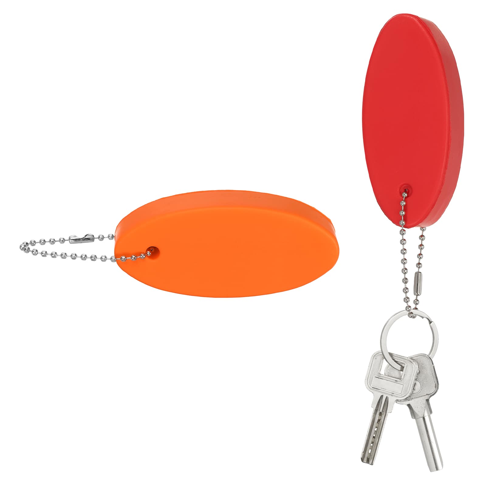 Unique Bargains - Floating Keychain, Bright Color Key Float Keyring Holder Waterproof, 2pcs - Fits Boating/Fishing/Swimming/Water Sports - Red, Orange price history on PriceWatchPro