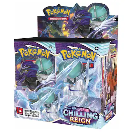 Pokémon Trading Card Game
6+
Pokémon
Expand Your Game. Play Online!
Sword & Shield
Chilling Reign