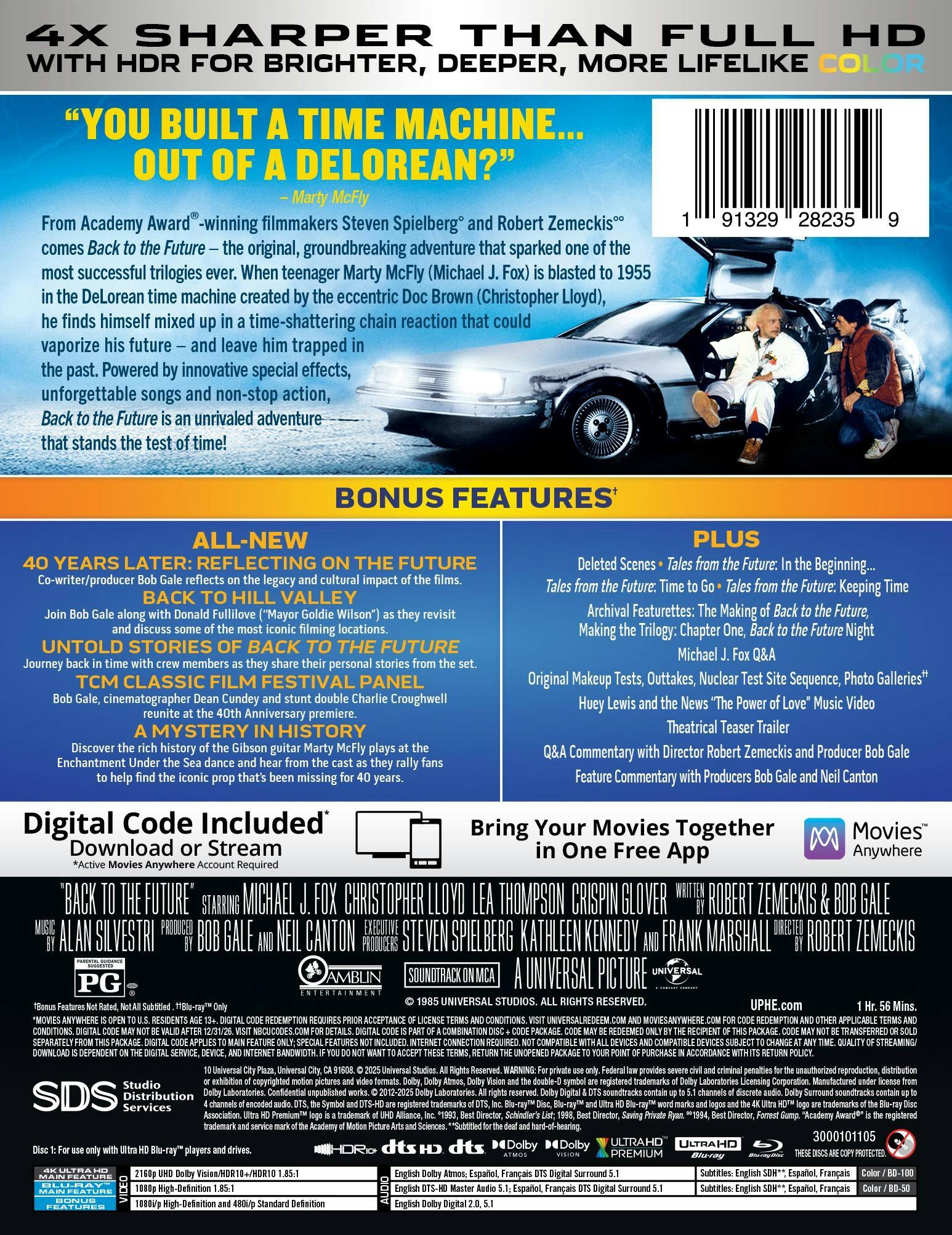 Back. Back to the Future (Steelbook)   - 4K Blu-Ray.