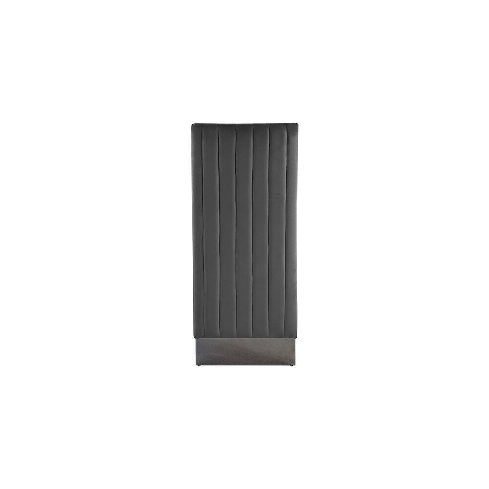 Alt View 2. Meridian Furniture - Porsha Grey Velvet Dining Chair, Set of 2 - Grey.
