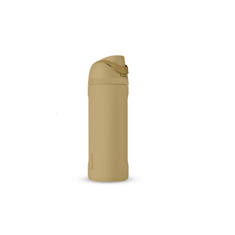Front. Owala - FreeSip 32 fl. oz. Tan BPA Free FreeSip Insulated Water Bottle - Tan.
