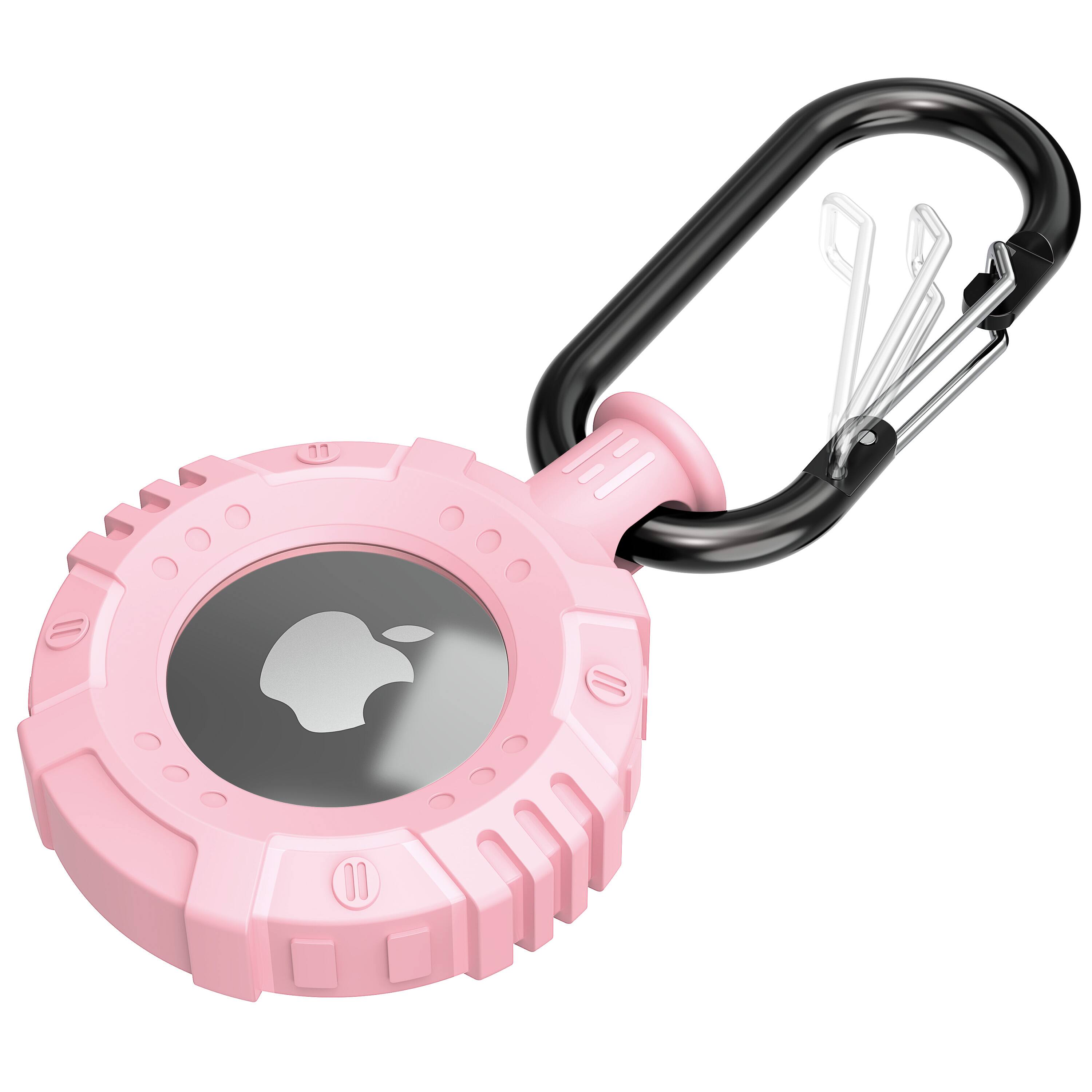 Alt View 2. Vena - For Apple AirTag Holder, AirTag Keychain Round TPU, AirTag Case Cover For Pet Dog Cat Collar Luggage, Pink - Pink.