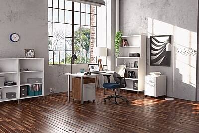 Alt View 1. Union & Scale - Essentials 3 Shelf 45"H Laminate Bookcase - White.