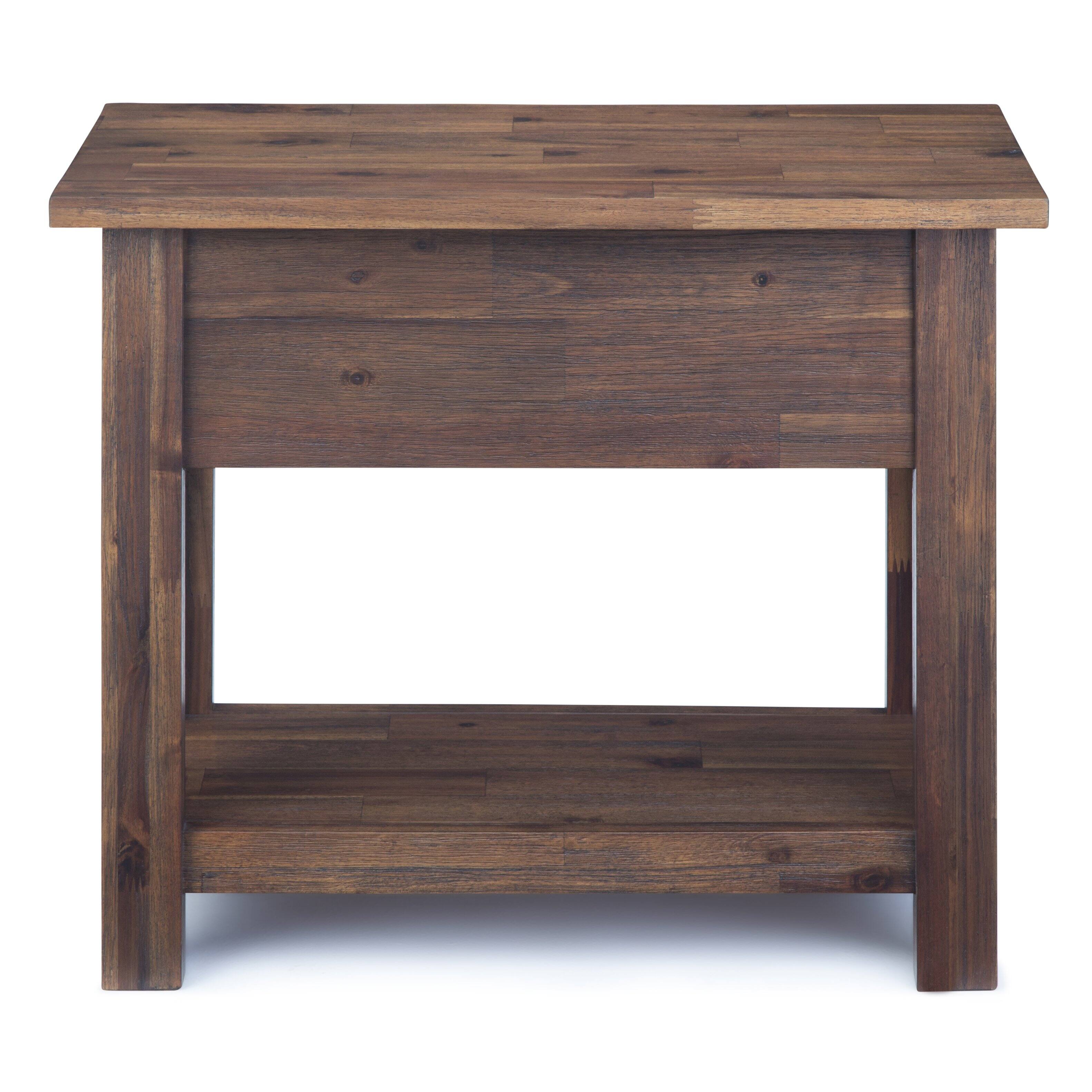 Alt View 1. Simpli Home - Monroe 14 inch Narrow Side Table (Set of 2) - Distressed Charcoal Brown.
