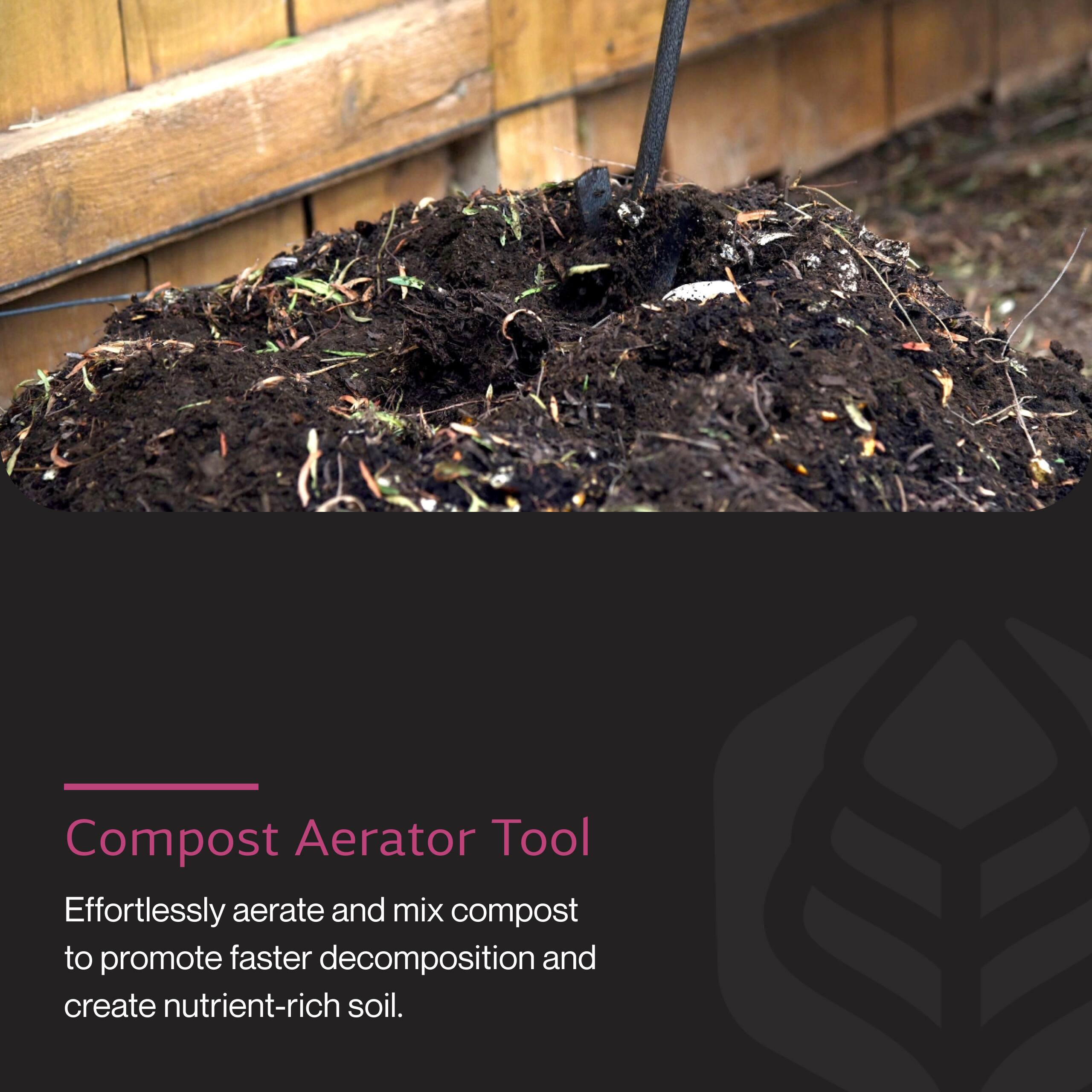 Compost Aerator Tool

Effortlessly aerate and mix compost to promote faster decomposition and create nutrient-rich soil.