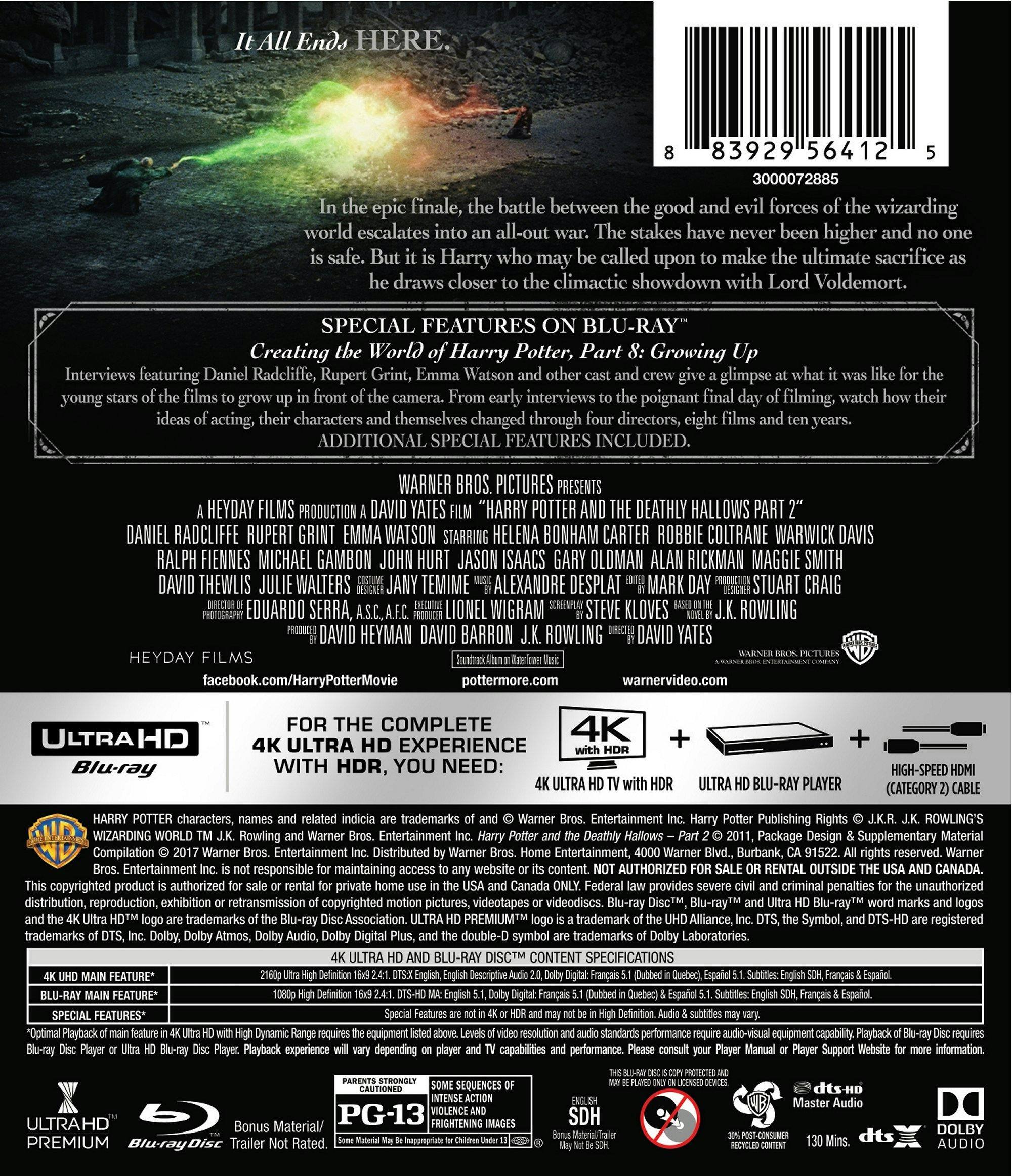 Back. Harry Potter and the Deathly Hallows: Part 2 [UHD].