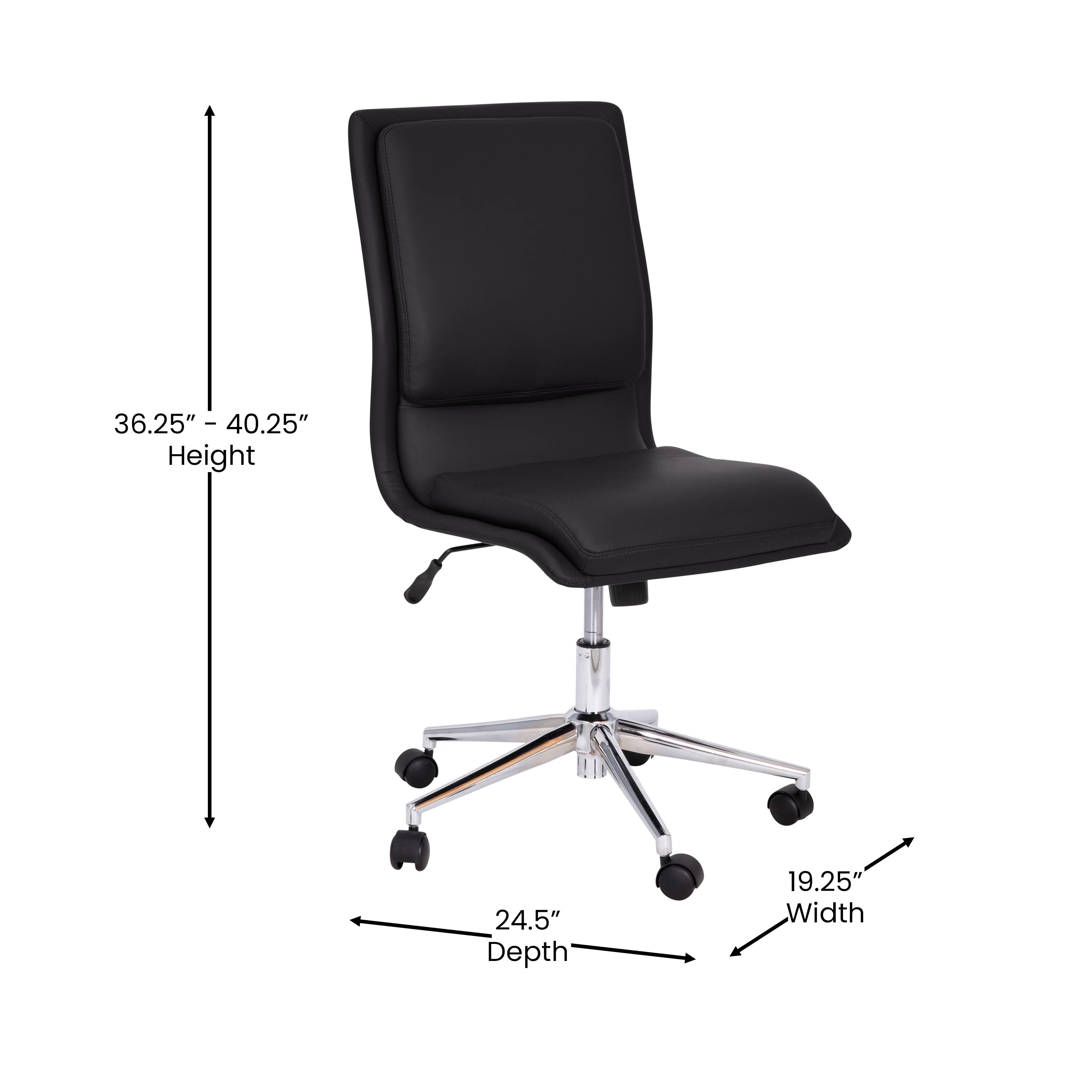 36.25" - 40.25" Height  
24.5" Depth  
19.25" Width
