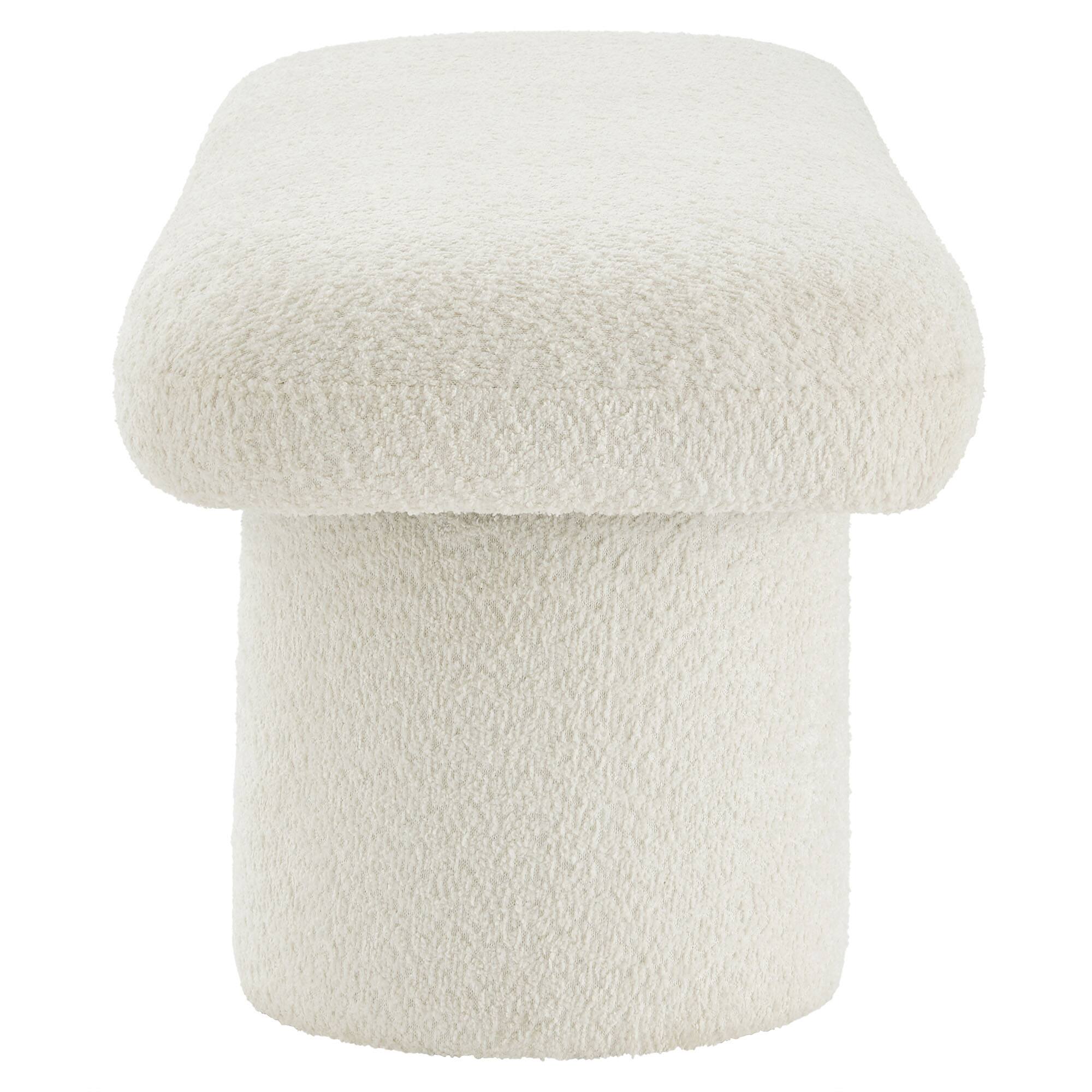 Back. Modway - Orla Chenille Upholstered Bench by Modway - White.