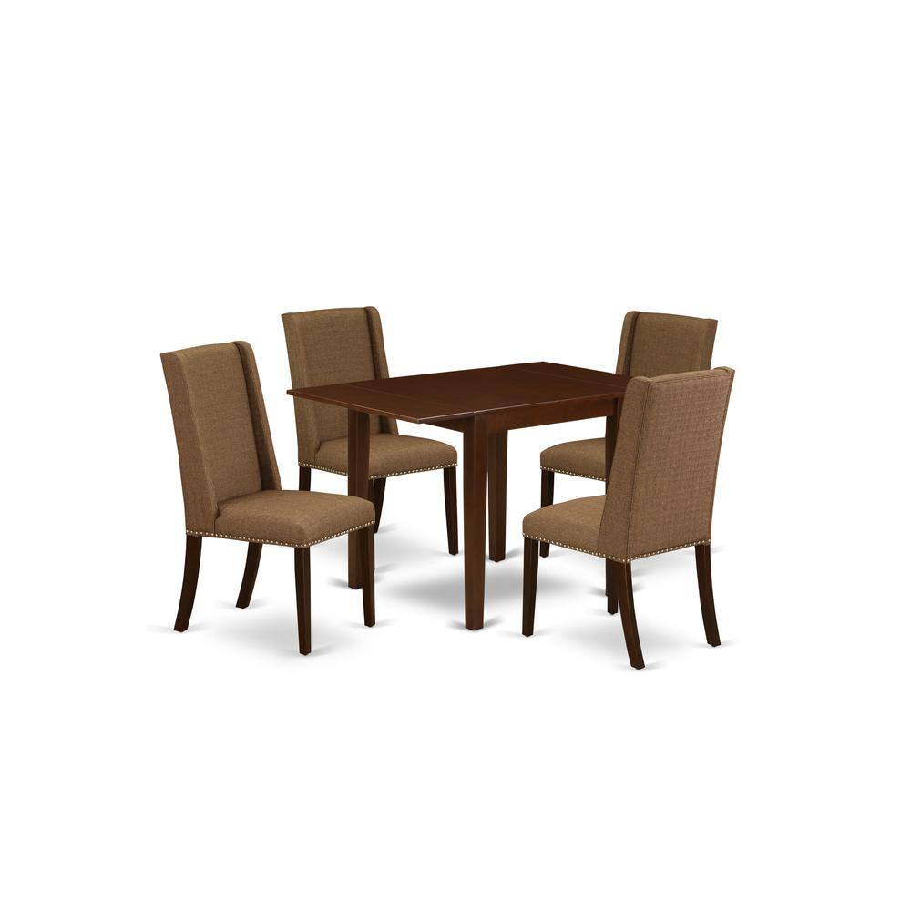 Left. East West Furniture - Dining Room Set Mahogany - Brown.