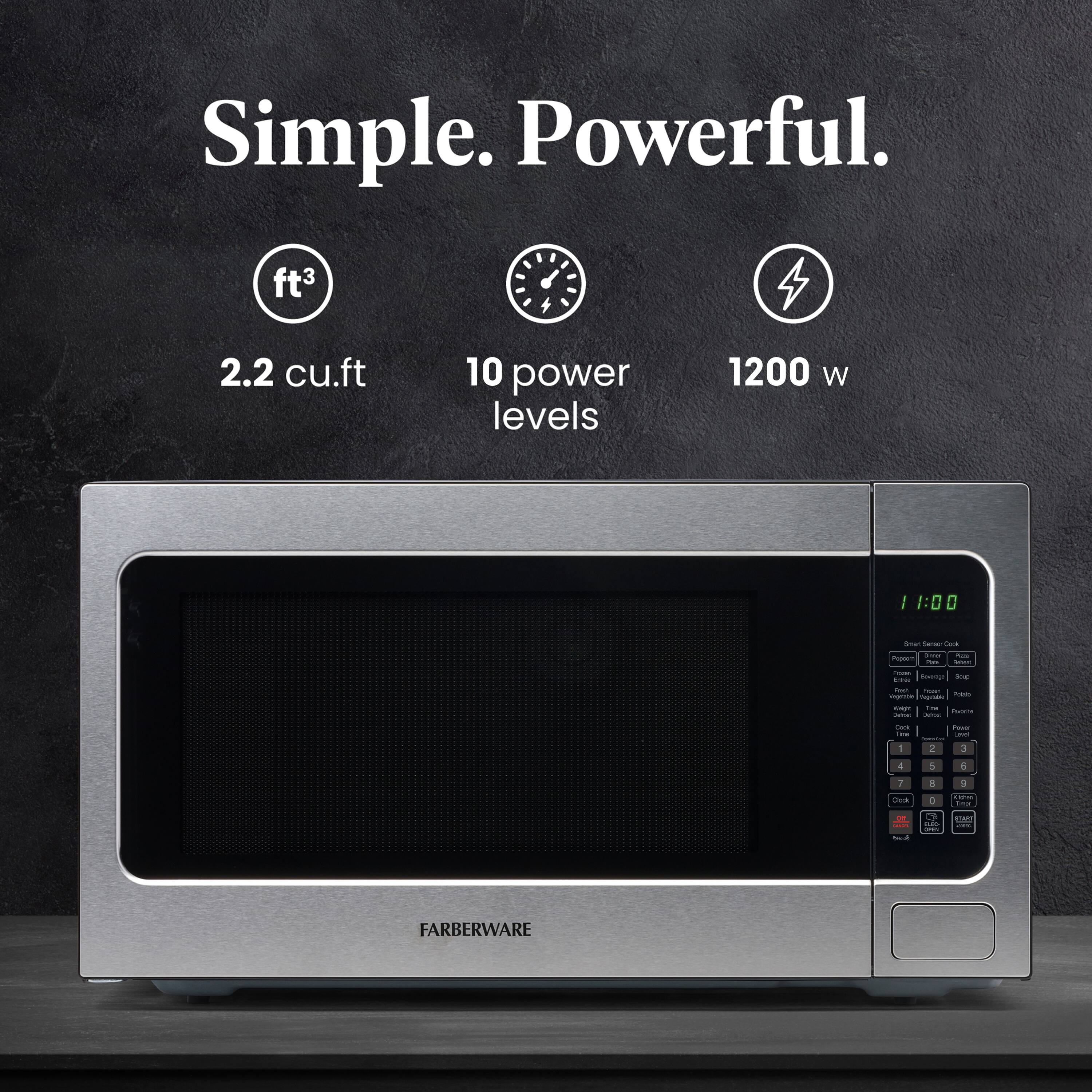 Simple. Powerful.

- 2.2 cu.ft
- 10 power levels
- 1200 W

FARBERWARE