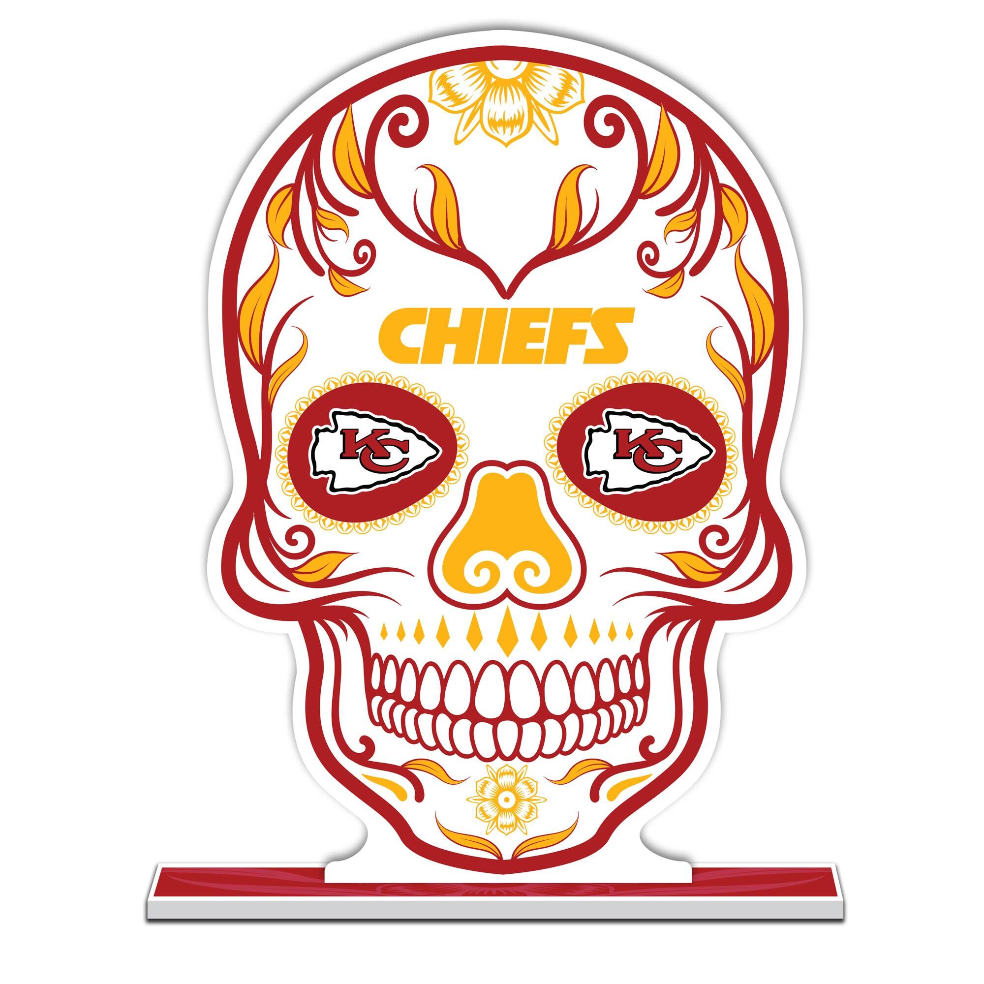 Kansas City Chiefs 10" Sugar Skull Standee
