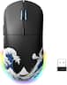 Womier - G57 Wireless Gaming Mouse, 8000 DPI, 2.4G/Bluetooth/USB-C Rechargeable Mice for PC/Mac - Wireless - Black