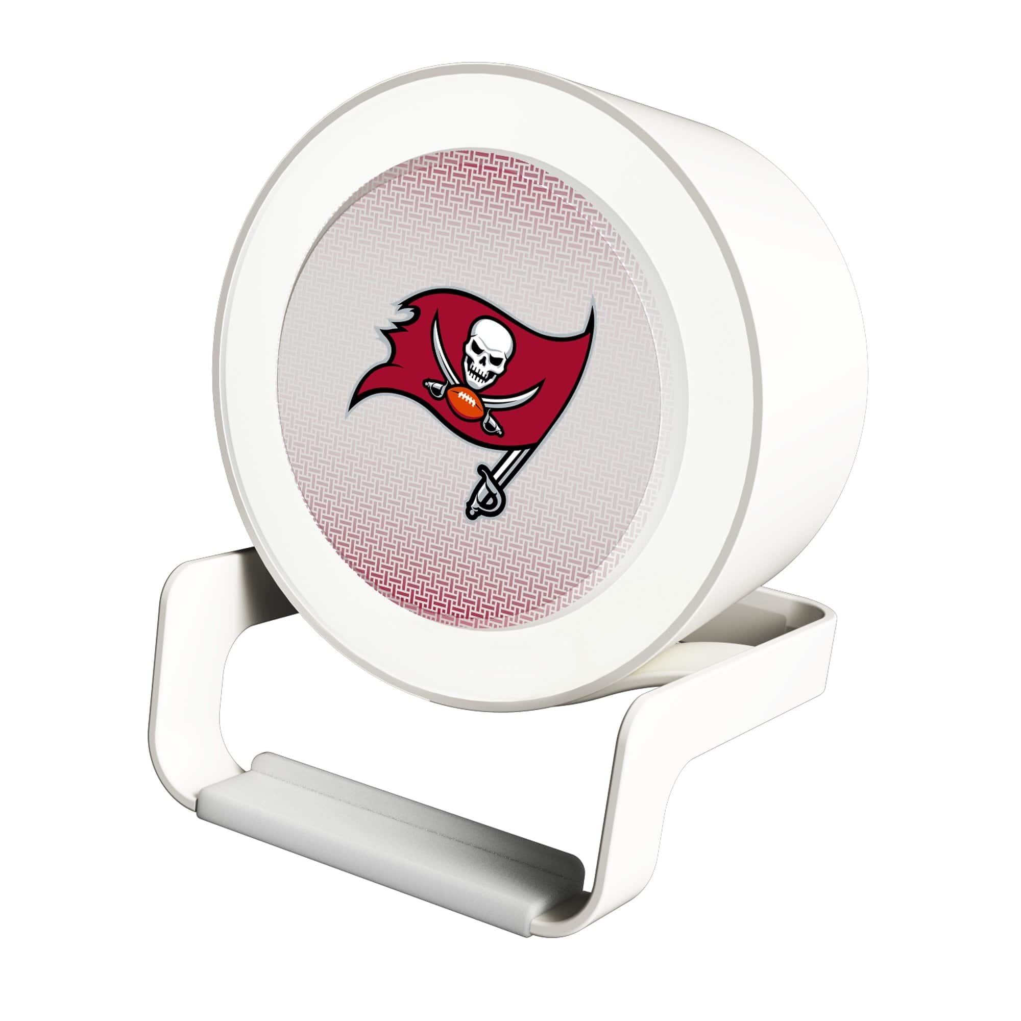 Keyscaper - Tampa Bay Buccaneers Linen Print Nightlight Charger & Bluetooth Speaker - White
