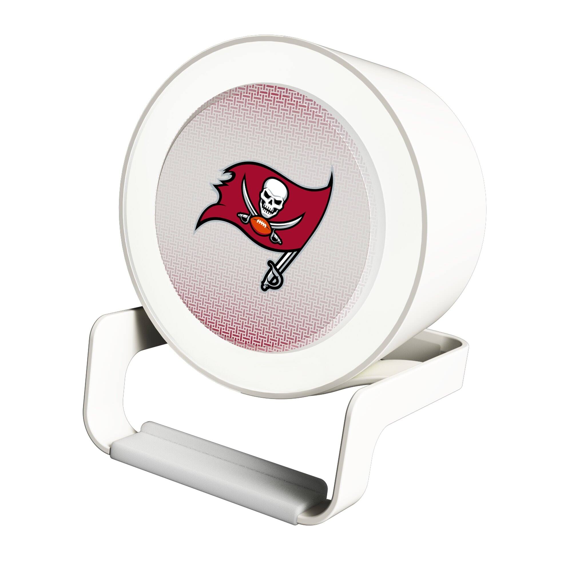 Front. Keyscaper - Tampa Bay Buccaneers Linen Print Nightlight Charger & Bluetooth Speaker - White.