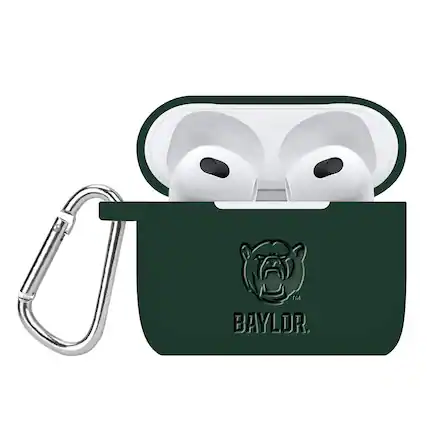 Front. Affinity Bands - Baylor Bears Debossed Silicone AirPods Gen Three Case Cover - No Size - Multicolor.