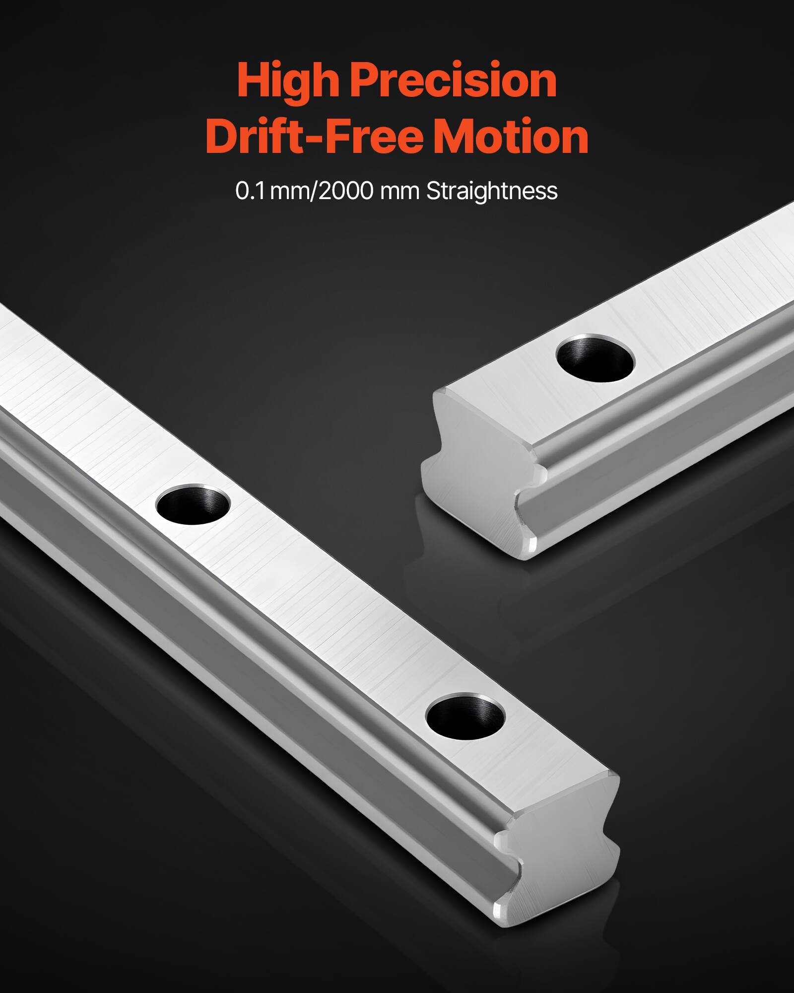 High Precision Drift-Free Motion  
0.1 mm/2000 mm Straightness