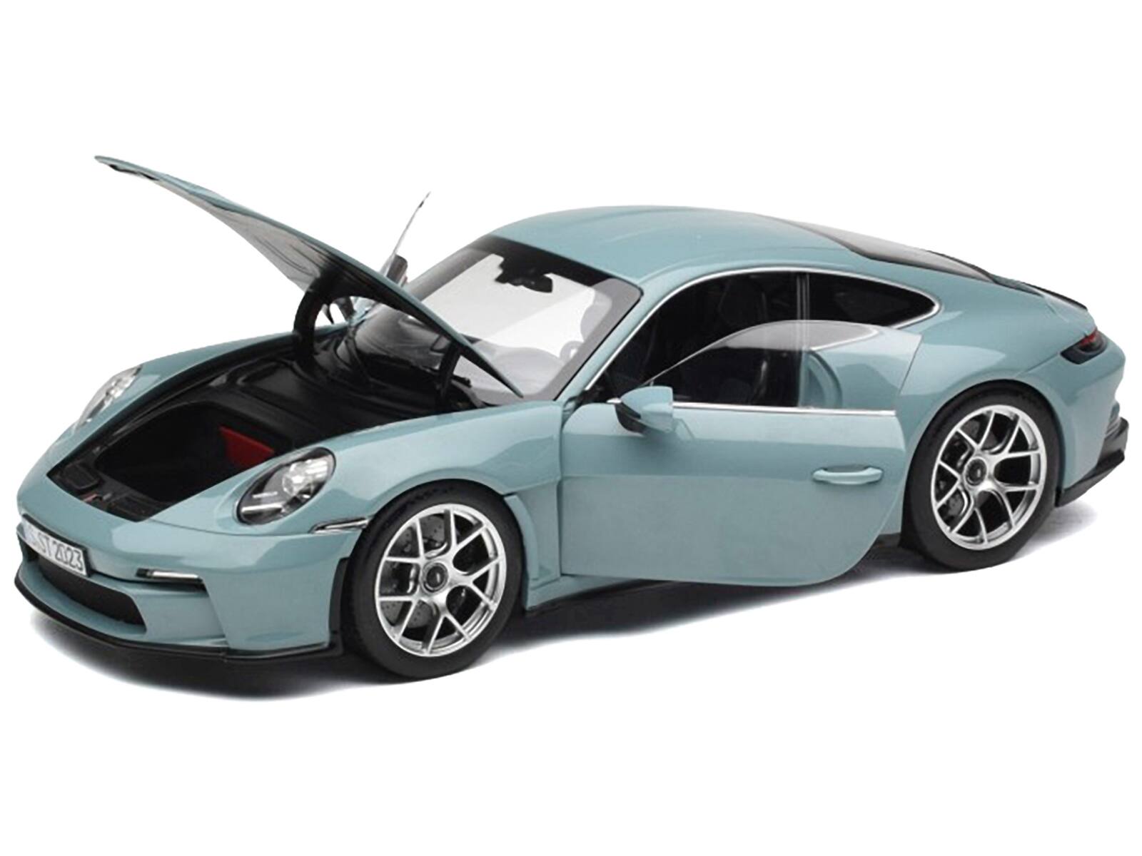 Alt View 1. Norev - 2023 Porsche 911 S/T Meissen Blue 1/18 Diecast Model Car by Norev.