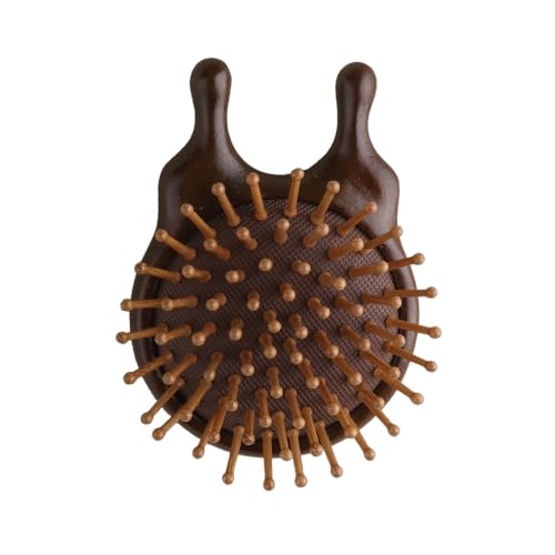 Front. Vulpecula Spade - Massage Air Cushion Comb,Mini Wooden Scalp Massager,Portable Travel Hairbrush Hair Detangling Brush for Reducing Hair.