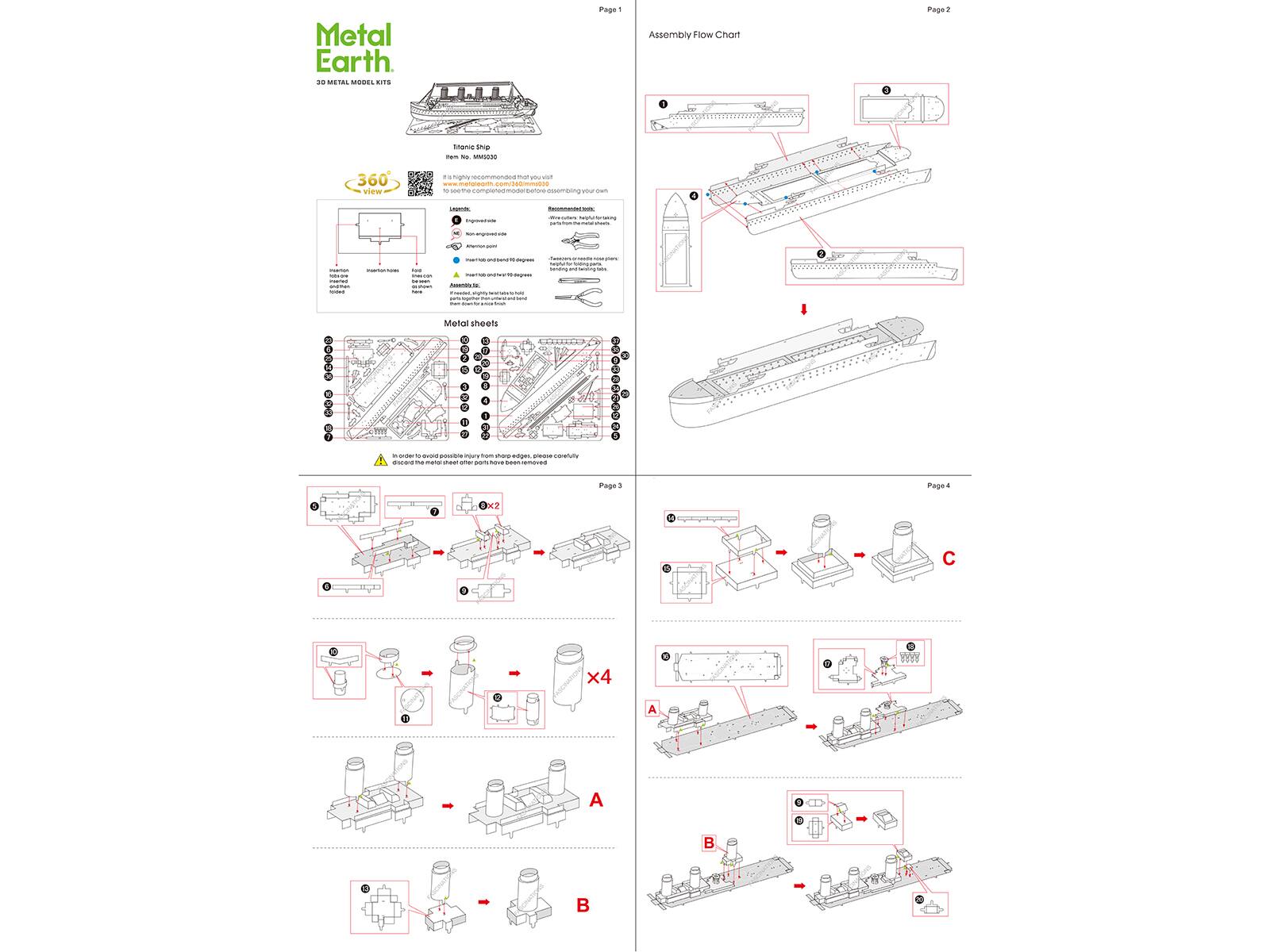 Metal Earth. Carbohy METAL HOCK XIII

Page 1
Assembly Flow Chart

Page 2
360 view

Page 3
Metal sheets

Page 4

Itanic Ship
Item No. M3030
www.metal-earth.com/3d-metal-models/3030

Engine-room
Ammunition
Ammunition
Ammunition
Ammunition
Ammunition
Ammunition
Ammunition
Ammunition
Ammunition
Ammunition
Ammunition
Ammunition
Ammunition
Ammunition
Ammunition
Ammunition
Ammunition
Ammunition
Ammunition
Ammunition
Ammunition
Ammunition
Ammunition
Ammunition
Ammunition
Ammunition
Ammunition
Ammunition
Ammunition
Ammunition
Ammunition
Ammunition
Ammunition
Ammunition
Ammunition
Ammunition
Ammun