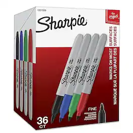 Sharpie - Permanent Markers, Fine Tip, 36/Pack - Assorted