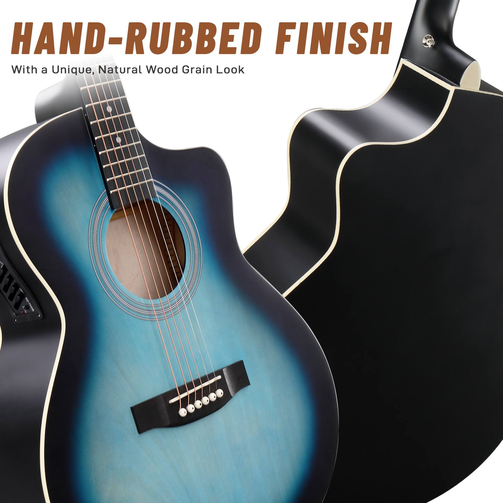 HAND-RUBBED FINISH  
With a Unique, Natural Wood Grain Look