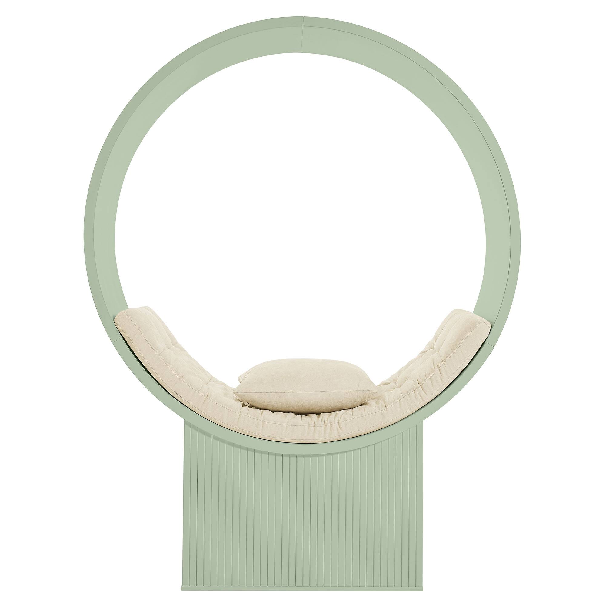 Alt View 1. Modway - Aperture Round Alcove Accent Chair by Modway - Sage Ivory.