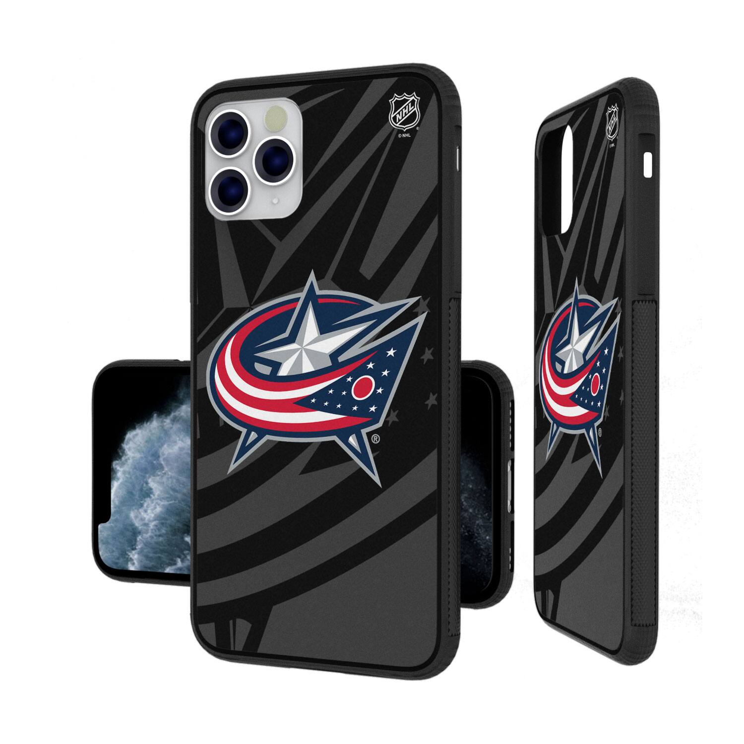 Alt View 2. Keyscaper - Columbus Blue Jackets iPhone Bump Ice Case - 15 Pro - Multicolor.