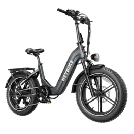 Heybike - Ranger S 750W - Foldable Step-Thru Fat-Tire Ebike 55mi Max Range 28mph Hydraulic Disc Brakes - UL Certified - Gray
