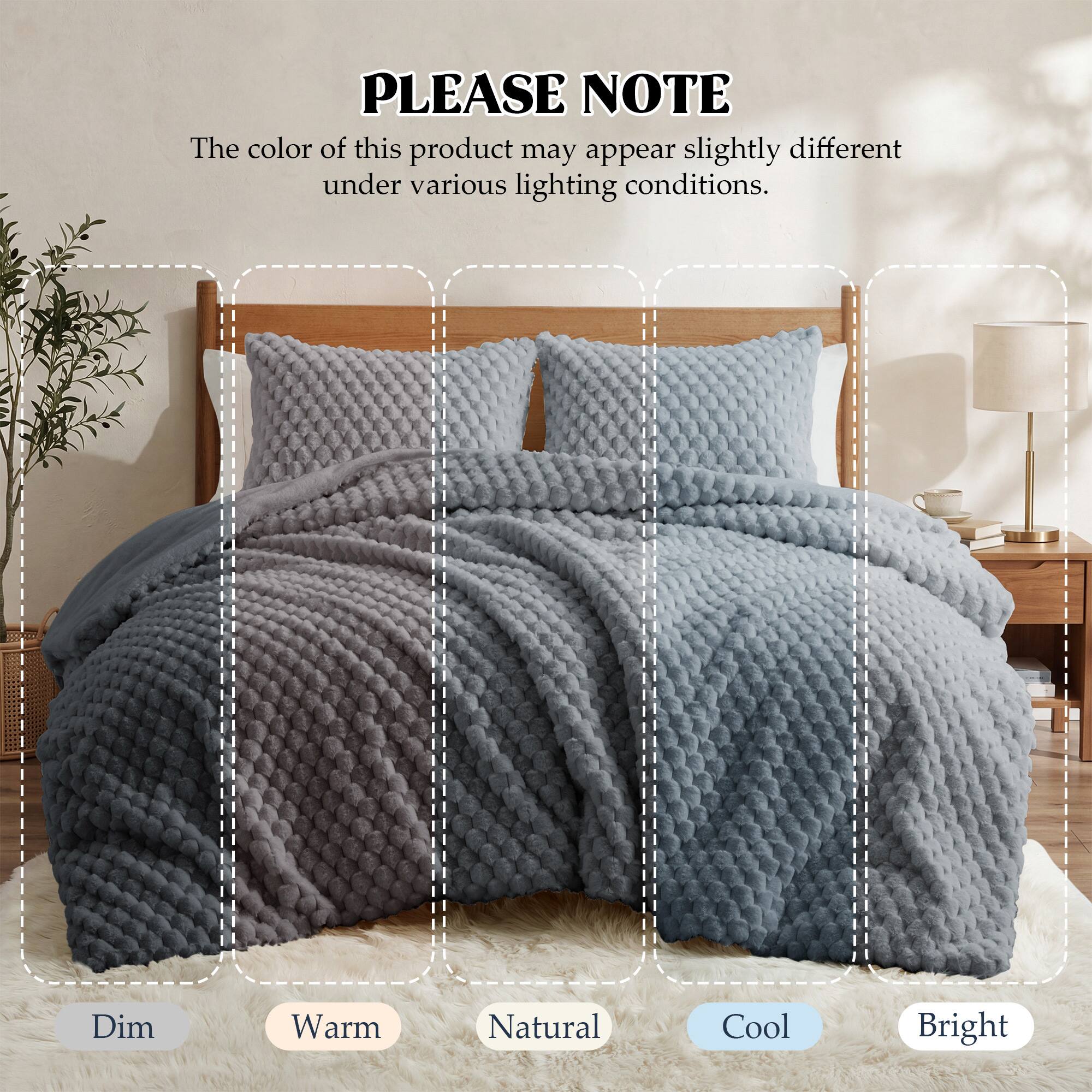 PLEASE NOTE  
The color of this product may appear slightly different under various lighting conditions.  
Dim  
Warm  
Natural  
Cool  
Bright