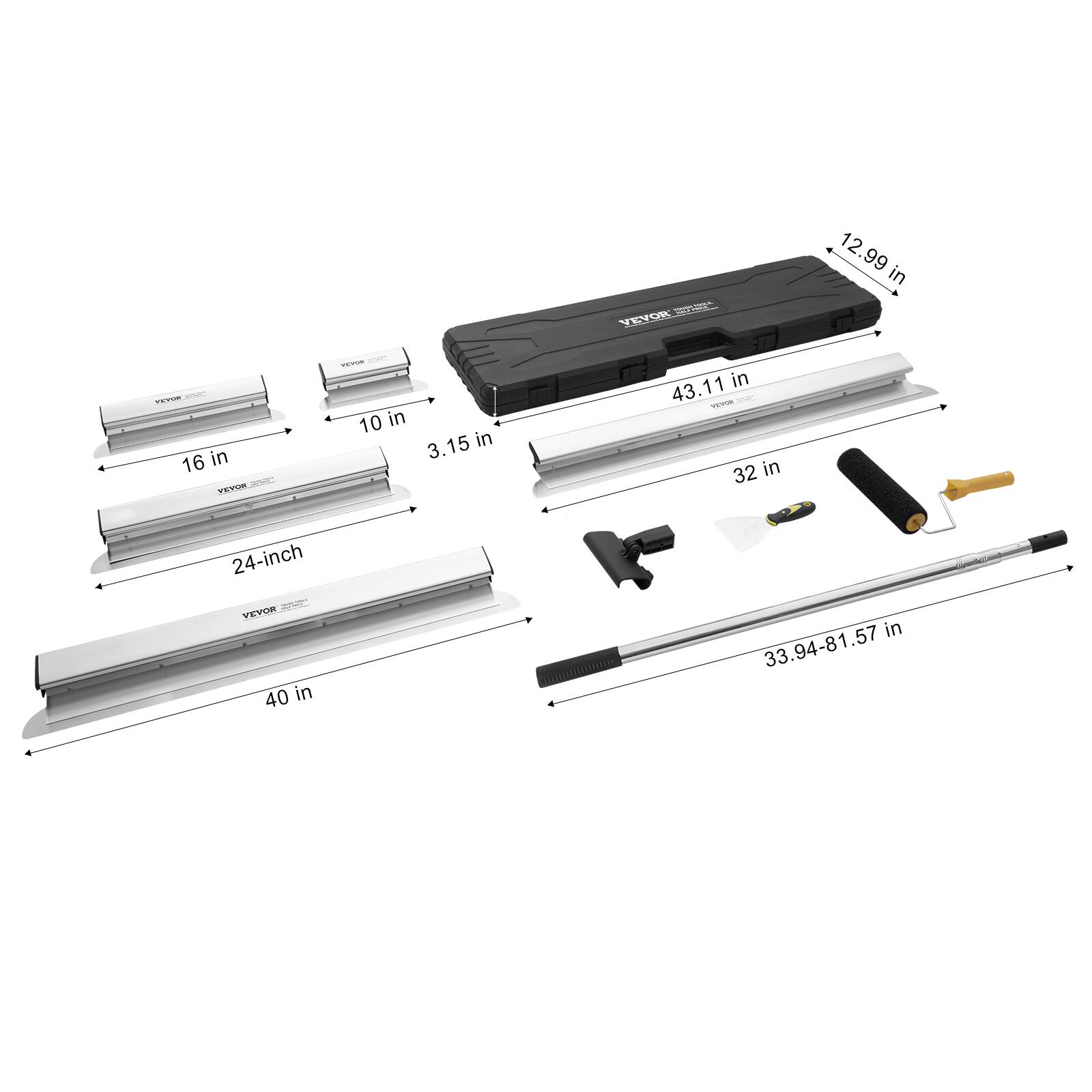 - 12.99 in
- 16 in
- 10 in
- 3.15 in
- 43.11 in
- 32 in
- 24-inch
- 40 in
- 33.94-81.57 in