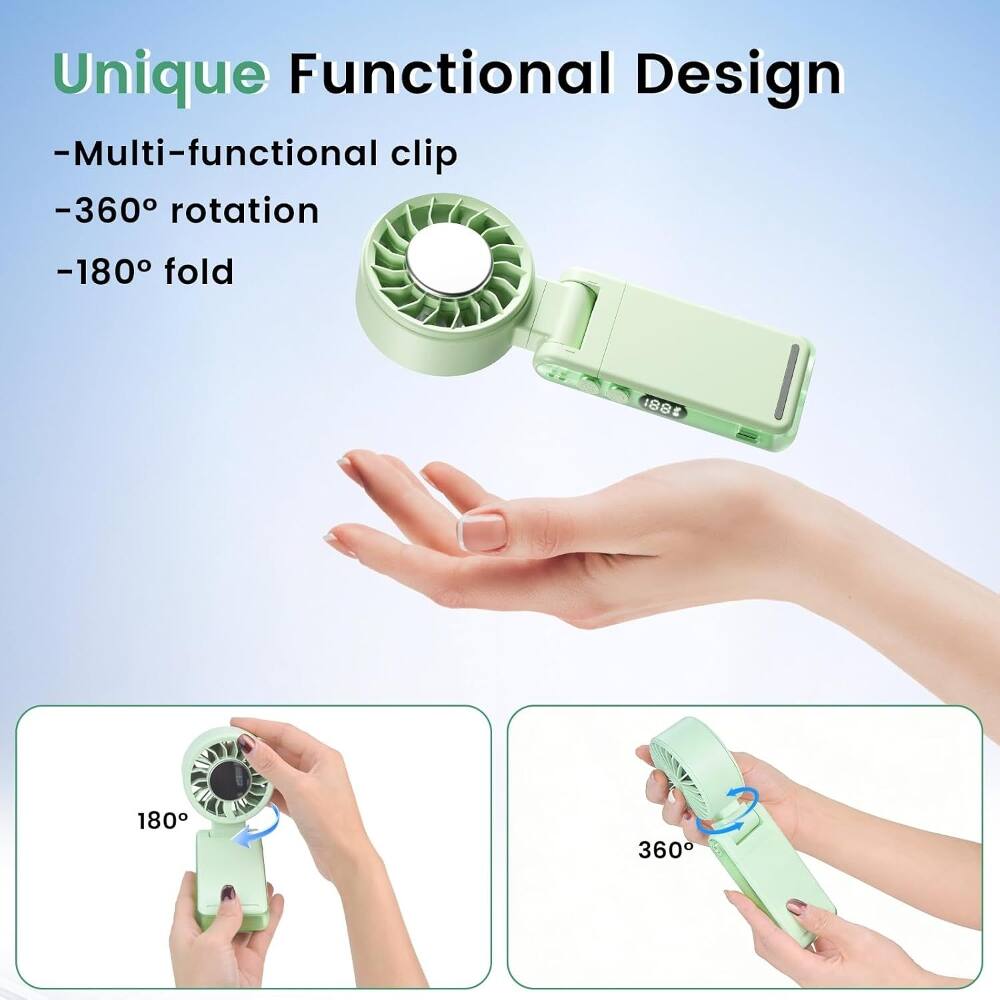 Unique Functional Design  
- Multi-functional clip  
- 360° rotation  
- 180° fold