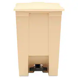 RubberMaid - Indoor Utility Step-On Waste Container, 12 gal, Plastic, Beige