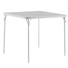 Vecelo - Folding Card Table - 140 lbs, Camping Table, Suitable for Poker, Games and Indoor and Outdoor, Portable Design - Gray