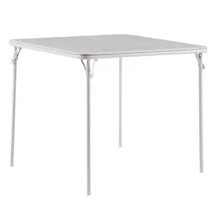 Front. Vecelo - Folding Card Table - 140 lbs, Camping Table, Suitable for Poker, Games and Indoor and Outdoor, Portable Design - Grey.