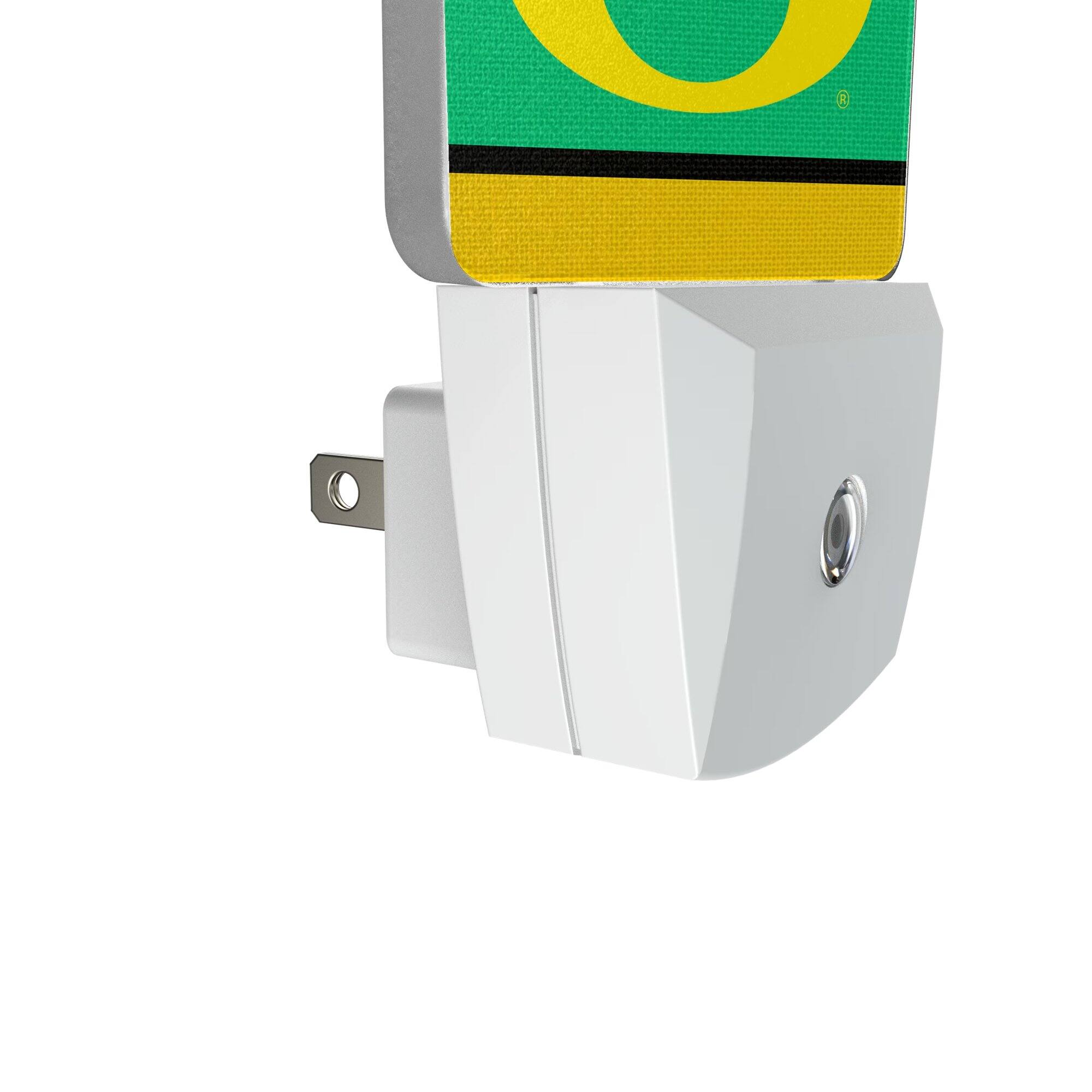 Alt View 2. Keyscaper - Oregon Ducks Stripe Design Nightlight 2-Pack - Multicolor.