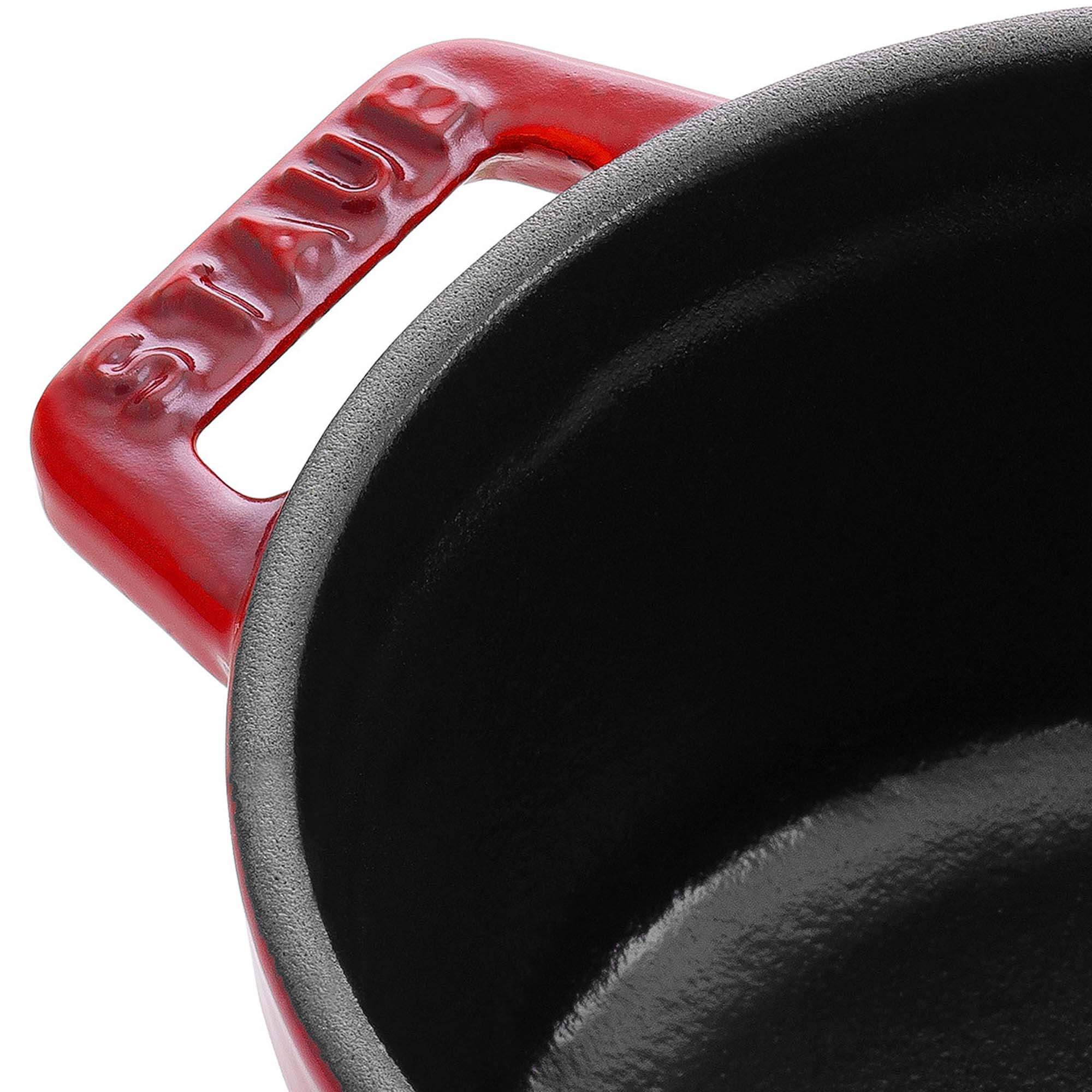 Alt View 4. Staub - Staub Cast Iron Mini Round Cocotte, Dutch Oven, 0.25-quart, serves 1, Made in France, Cherry - Cherry.