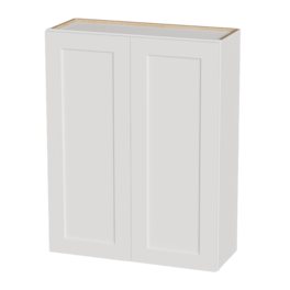 Boyel Living - Shaker Wall Cabinet with Double Door 33-in L x 12-in W x 42-in H for Kitchen Bathroom Laundry Garage - White