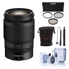 Bundle - Nikon - NIKKOR Z 24-200mm f/4-6.3 VR Lens, with ProOptic 67mm Filter Kit, Lens Case, Lens Cleaner, Cleaning Kit,