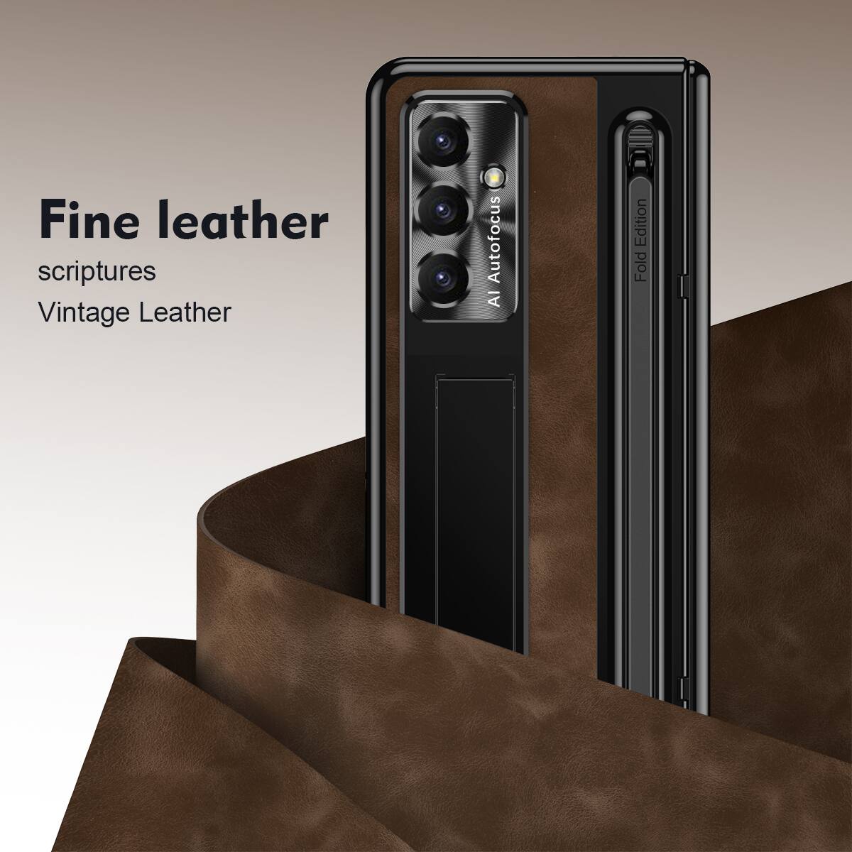 Fine leather scriptures  
Vintage Leather  
AI Autofocus  
Fold Edition