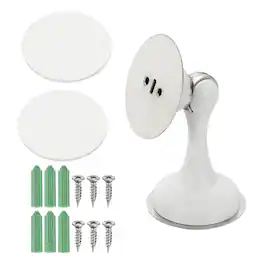 Unique Bargains - High-Quality Magnetic Door Stopper with Screws, Wall Protector for Home Office Floor Mounting, Durable & Strong - White
