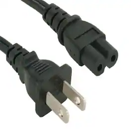 Sanoxy - Cables and Adapters; 2 PACK of 3ft 18 AWG Notebook Power Cord, Non-Polarized (IEC320 C7 to NEMA 1-15P) - Black