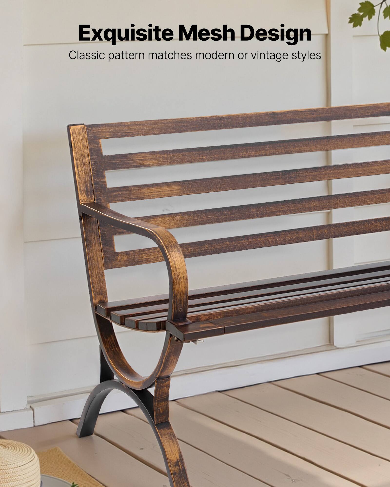 Exquisite Mesh Design  
Classic pattern matches modern or vintage styles