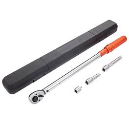 LOVMOR - Click Torque Wrench 1 2 Inch Drive Dual Direction Adjustable Mechanical Torque Wrench Kit with Adapters Extension Rod